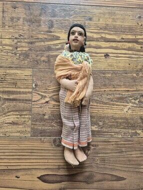 Rare Handcrafted Mexican Doll Folk Art